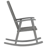 Rocking Chair Grey Solid Acacia Wood Standard Durable 311845