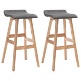 Bar Stools 2 pcs Dark Grey Fabric 249577
