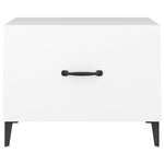 Coffee Table with Metal Legs 2 pcs White 50x50x40 cm 812727