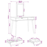 Dressing Table Set FAUSKE 2 pcs White 100 x 50 x 143 cm 3438575