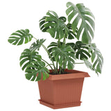 Plant Pots 24 pcs Brick Red Plastic 3403306