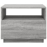 ZNTS Coffee Table with LED Lights Grey Sonoma 50x49x40 cm 839831