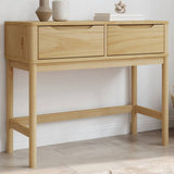 Console Table "FLORO" Wax Brown 89,5x36,5x73 cm Solid Wood Pine 374020