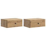 Wall-Mounted Bedside Cabinet 2 pcs Artisan Oak Engineered Wood 899144