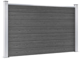 Fence Panel Set WPC 699x146 cm Black 3070461