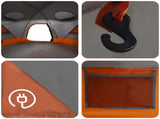 Dome Tent with Removable Rainfly Grey and Orange 8-Person 42017378