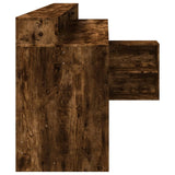 Desk with LED Lights Smoked Oak 200x104x91 cm Engineered Wood 3309469