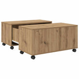 Coffee Table Artisan Oak 75 x 75 x 38 cm Engineered Wood 875481
