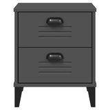 ZNTS Bedside Cabinet VIKEN Anthracite Grey Engineered Wood 374910