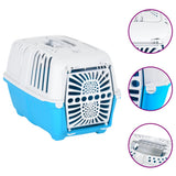 Pet Carrier White and Blue 48x31.5x33cm Polypropylene 172216
