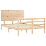 Bed Frame without Mattress 140x190 cm Solid Wood 3195201