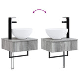 Bathroom Furniture Set 3 pcs Grey Sonoma Engineered Wood 3405583