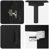 Highboard 2 pcs Black Oak Engineered Wood 3416109