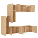5 Piece TV Wall Units Sonoma Oak Engineered Wood 3216491