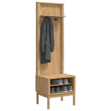 Hallway Cabinet with Shelf FLORO Wax Brown 50 x 40 x 158 cm 42011245