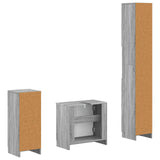 3 Piece Bathroom Cabinet Set UTRECHT Engineered Wood 3417897