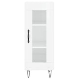 Sideboard High Gloss White 34.5x34x90 cm Engineered Wood 828790