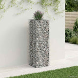 Gabion Raised Bed 50 x 50 x 150 cm Galvanised Steel Silver 42033332