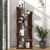 Book Cabinet 48x25.5x140 cm Brown Oak Engineered Wood 816007
