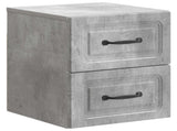 Wall-Mounted Bedside Cabinet with Drawer 2 pcs Concrete Grey 899322