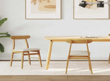Dining Chair 2 pcs Natural and Light Solid Rubber Wood 42020485