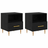 Bedside Table 2 pcs Black 40 x 35 x 47.5 cm Engineered Wood 882080