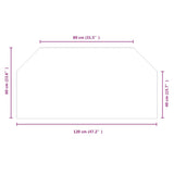 Fireplace Glass Plate Hexagon 120x60 cm 324138