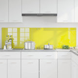 Kitchen Backsplash 2 pcs Yellow 90 x 50 cm Tempered Glass 3415477