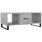 ZNTS Coffee Table Concrete Grey 102x50x40 cm Engineered Wood 829328