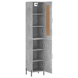 Highboard Concrete Grey 34,5x34x180 cm Engineered Wood 3200141