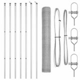 Hexagonal Fence Ground Fix 10 x 1 m Galvanised Steel Silver 3352918