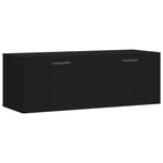 ZNTS Wall Cabinet Black 100x36.5x35 cm Engineered Wood 830133