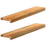 Window Sills 2 pcs Light Brown 80x15x2 cm Solid Wood Oak 4009126