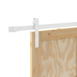 Sliding Door Natural and White 86 x 198.5 cm Solid Pine Wood 3445429