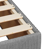 Bed Frame without Mattress Light Grey 90x190 cm Single Fabric 3284900