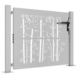 Garden Gate 100x100 cm Corten Steel Bamboo Design 153239