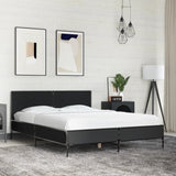 ZNTS Bed Frame without Mattress Black 120x200 cm 3279992