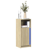 Sideboard with LED Sonoma Oak 42.5x34x100 cm Engineered Wood 852154