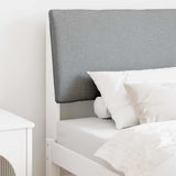 Upholstered Headboard Light Grey 100 cm Solid Pine Wood 879303