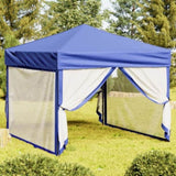 ZNTS Folding Party Tent with Sidewalls Blue 3x3 m 93528