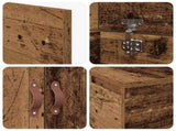 Storage Bed Frame Old Wood 70 x 190 cm Engineered Wood 3335419