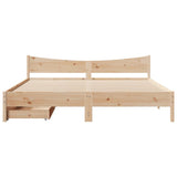 Bed Frame with Drawers 180x200 cm Super King Solid Wood Pine 3301896