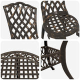 Garden Dining Set 5 pcs Bronze Aluminium 3334708