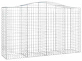 Arched Gabion Basket 200x50x160/180 cm Galvanised Iron 153398
