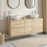 Bathroom Cabinet Set 3 pcs Sonoma Oak 49.5 x 35 x 63 cm 3405797