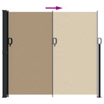 ZNTS Retractable Side Awning Taupe 180x500 cm 4004454