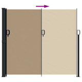 ZNTS Retractable Side Awning Taupe 180x500 cm 4004454