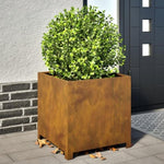 ZNTS Garden Planter 50x50x50 cm Weathering Steel 851219