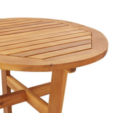 ZNTS Garden Bar Table Ø60x105 cm Solid Wood Acacia 319698