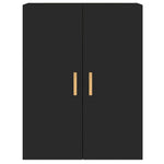 Wall Mounted Cabinets 2 pcs Black Engineered Wood 3197874